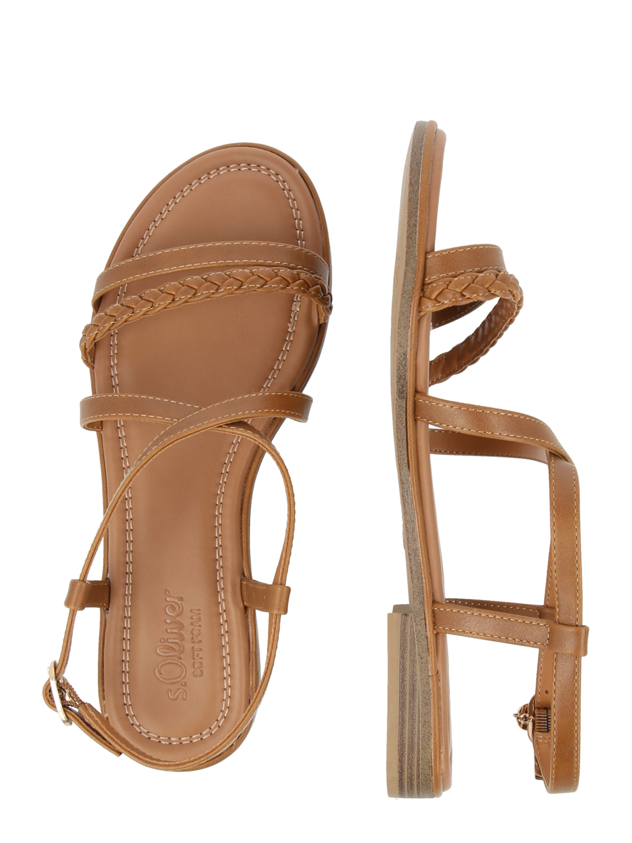 s.Oliver Strap sandal in Brown