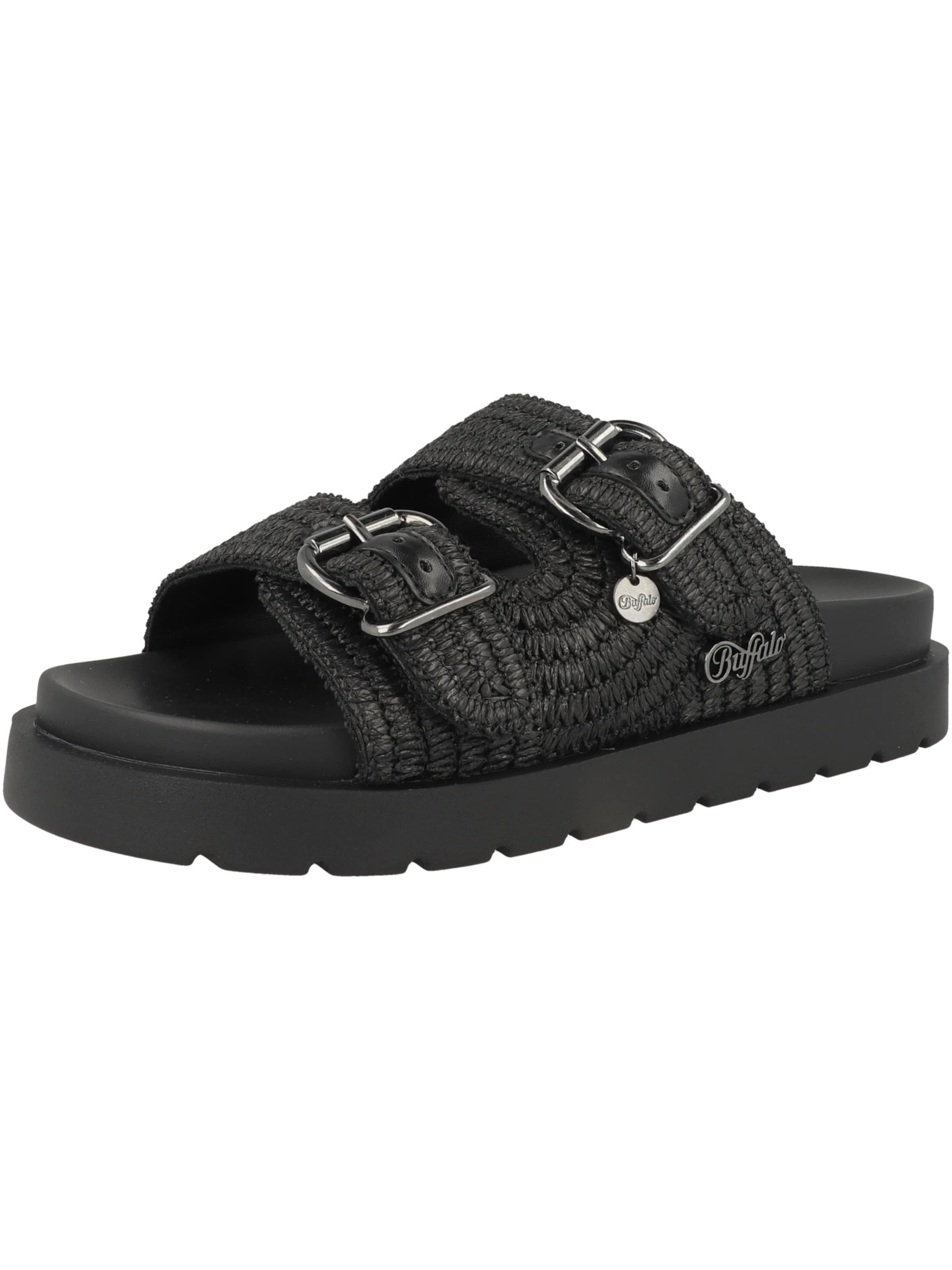 Mule 'Raya Ari' BUFFALO en noir : devant