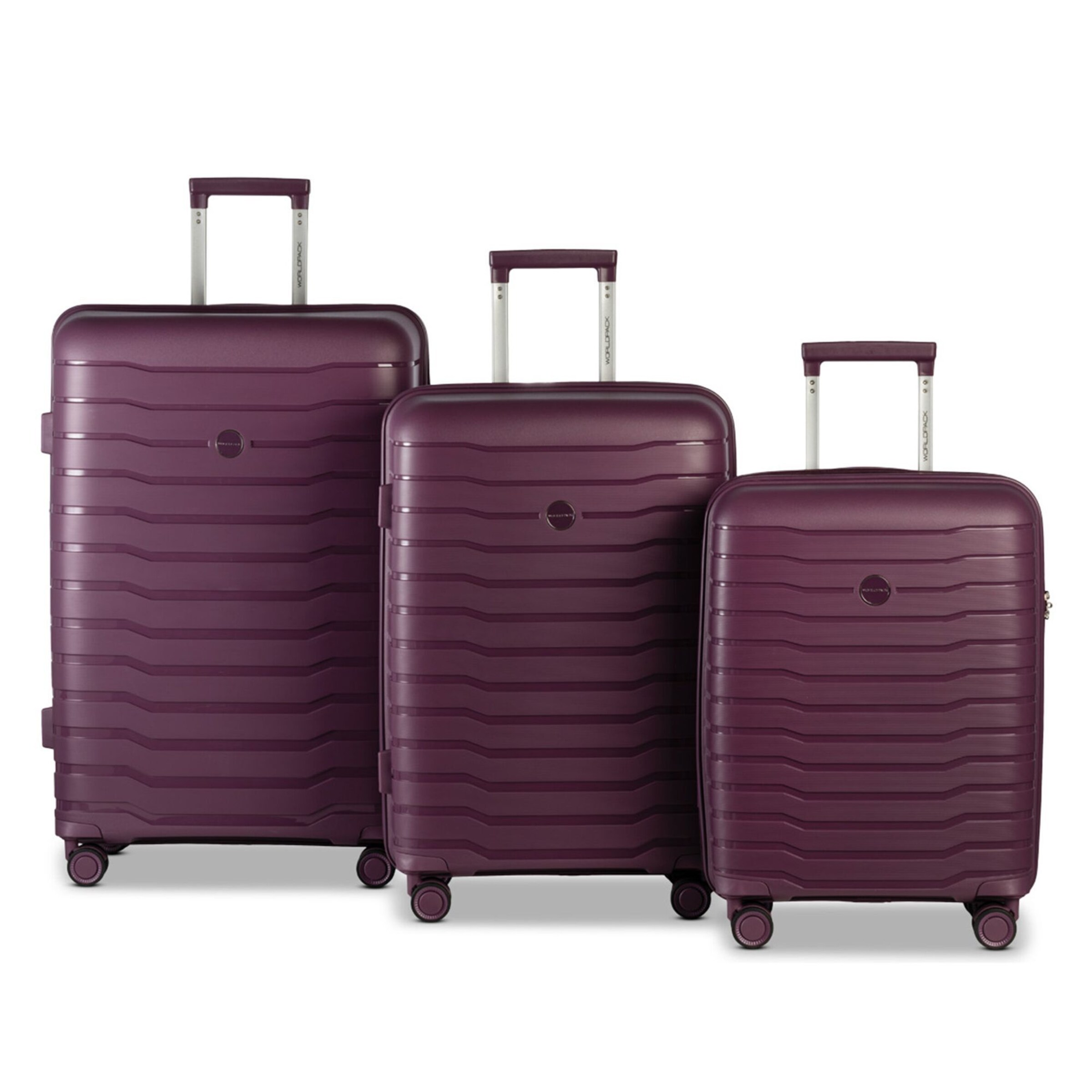 Worldpack Suitcase set 'Portland' in Purple: front