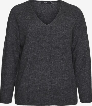 Vero Moda Curve - Pullover 'Lefile' em cinzento: frente