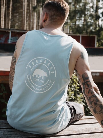 FORSBERG Shirt 'Tanktop mit Logo auf Brust und Rücken' in Blau