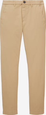 Coupe slim Pantalon chino TOM TAILOR en beige : devant