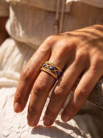 Nemomatheo Ring 'Ring Evil Eye Guardian'‌‌ in Gold