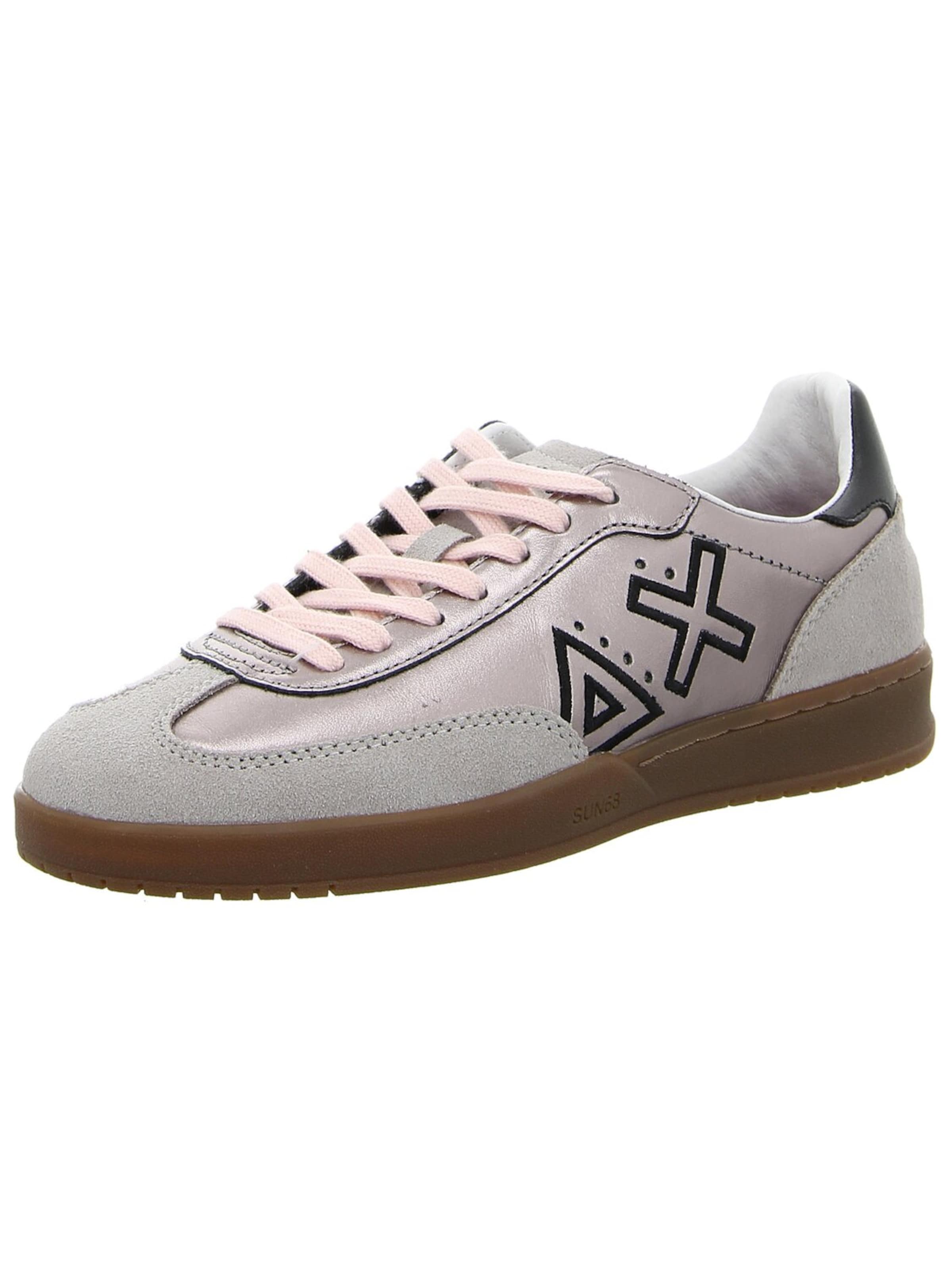 SUN68 Athletic Lace-Up Shoes in Grey: front