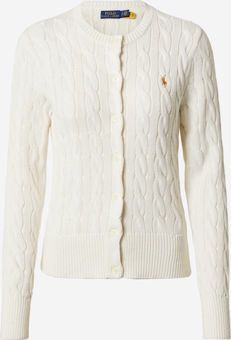 Polo Ralph Lauren Gebreid vest in Wit: voorkant