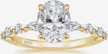 ROUGEMONT Jewellery Ring 'Funkelnder Moissanit Damen Ring' in Gold: front