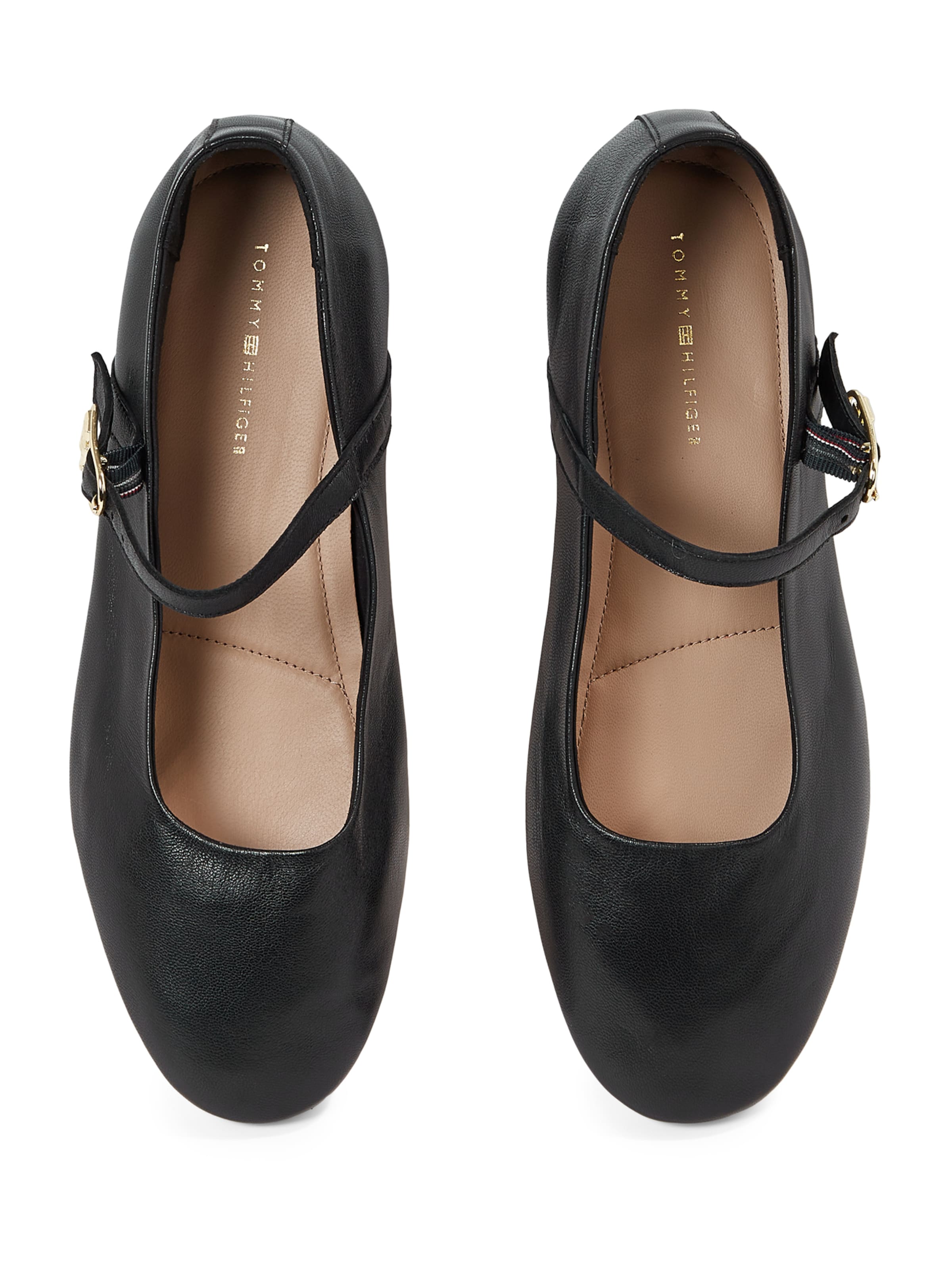 TOMMY HILFIGER Strap ballerina in Black