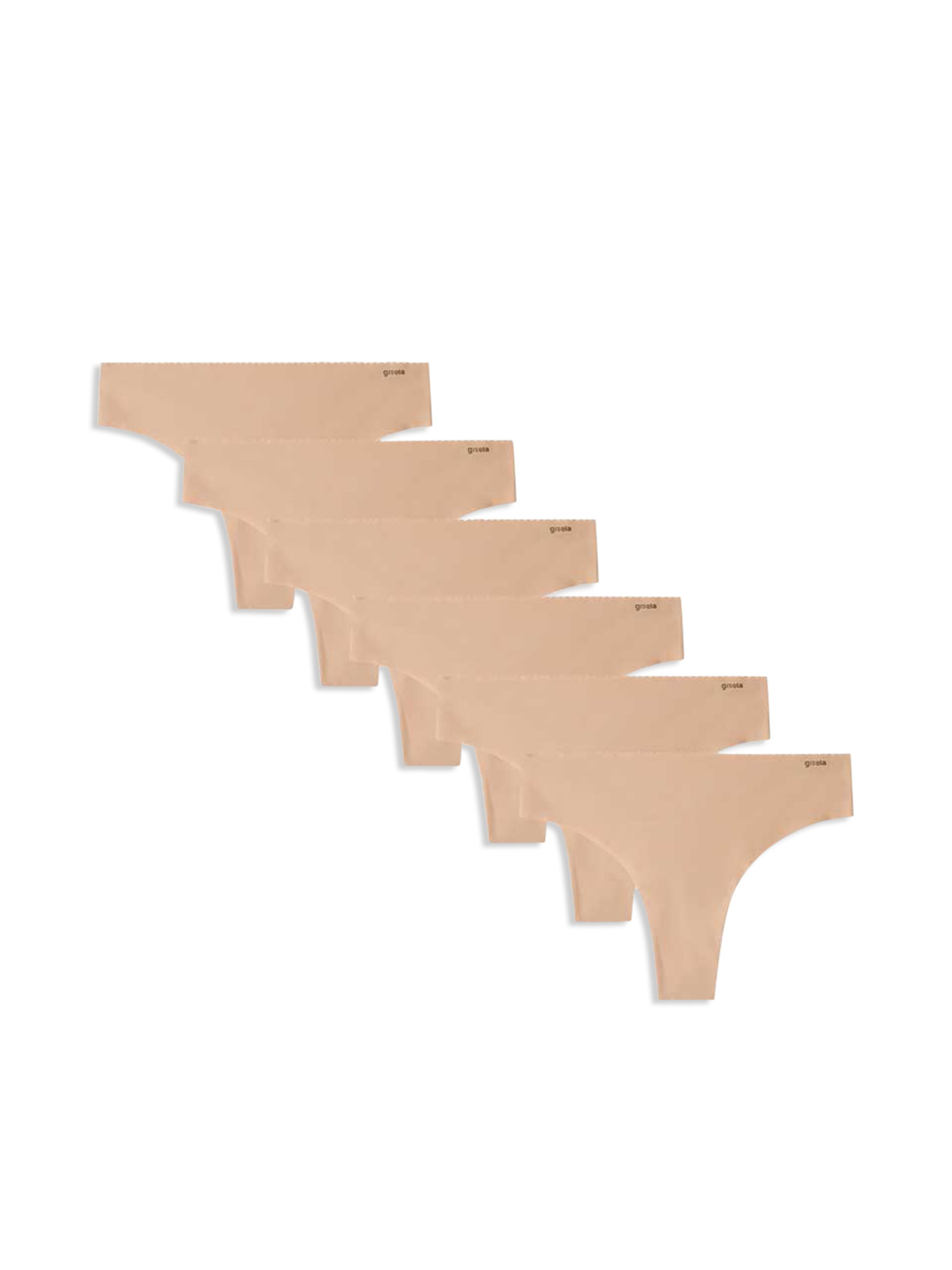 Gisela Pack de ' 6 ' String in Beige: Vorderseite