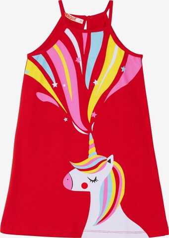 Denokids Dress 'Unicorn' in Red: front