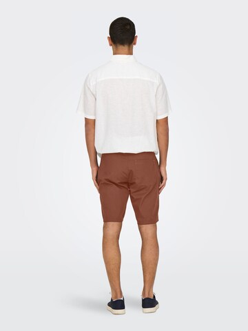 Regular Pantalon chino 'ONSKAL' Only & Sons en marron