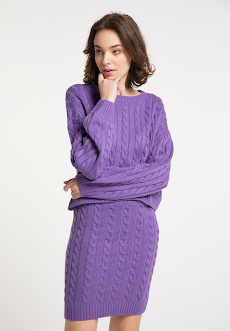 Pull-over MYMO en violet : devant