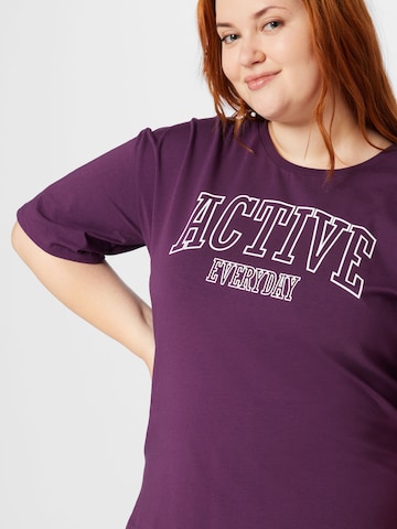 Active by Zizzi Performance Shirt 'ANING' in Purple