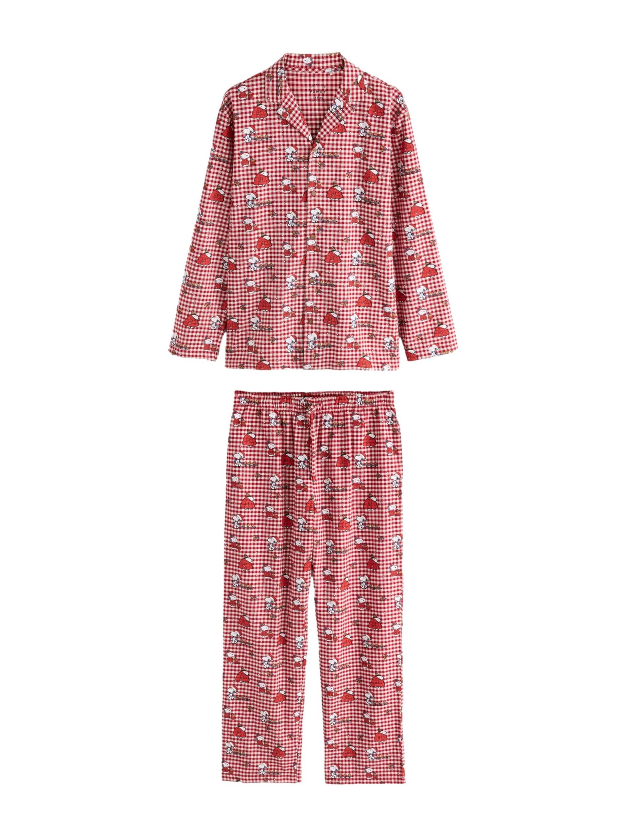 Pijama lungă de la Next pe roșu: față