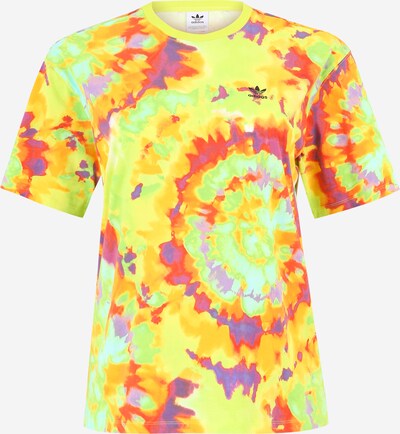 ADIDAS ORIGINALS T-Shirt in neongelb / neongrün / orange / feuerrot, Produktansicht