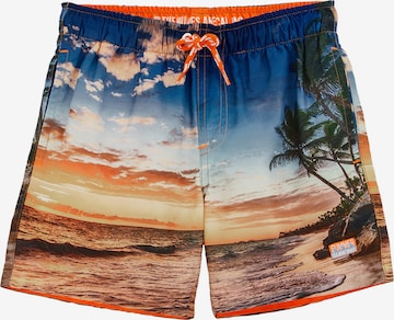 WE Fashion Swimming shorts in Orange: front