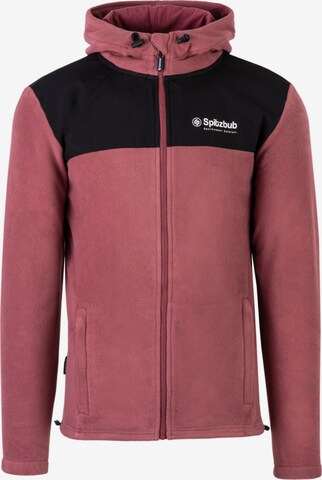 SPITZBUB Fleece Jacket in Red: front