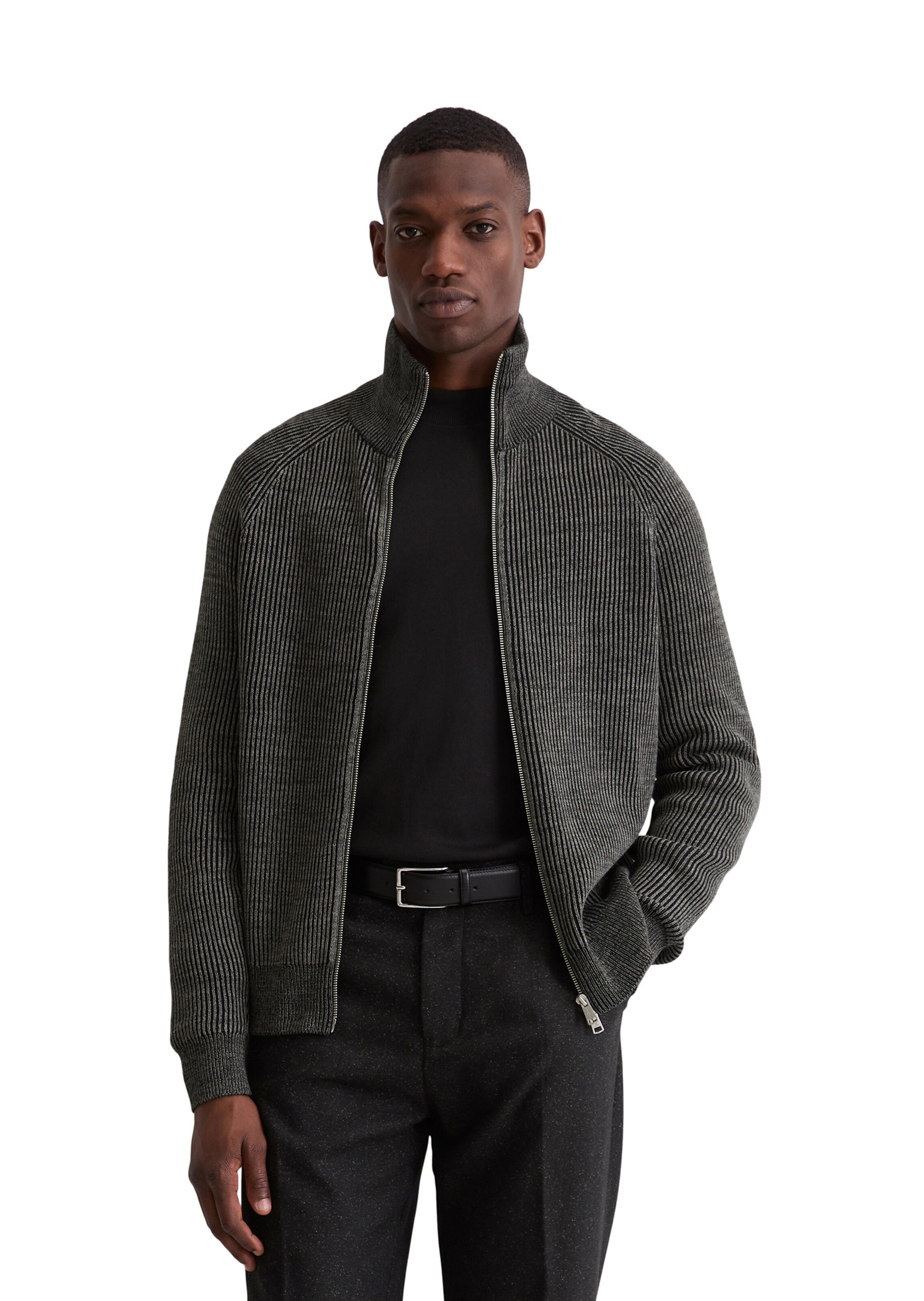 Marc O'Polo Knit cardigan in Grey: front