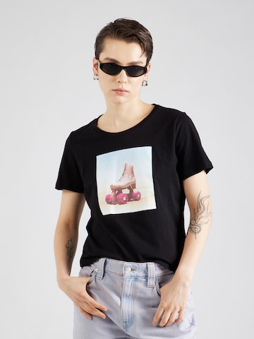 T-shirt Sisley en noir : devant