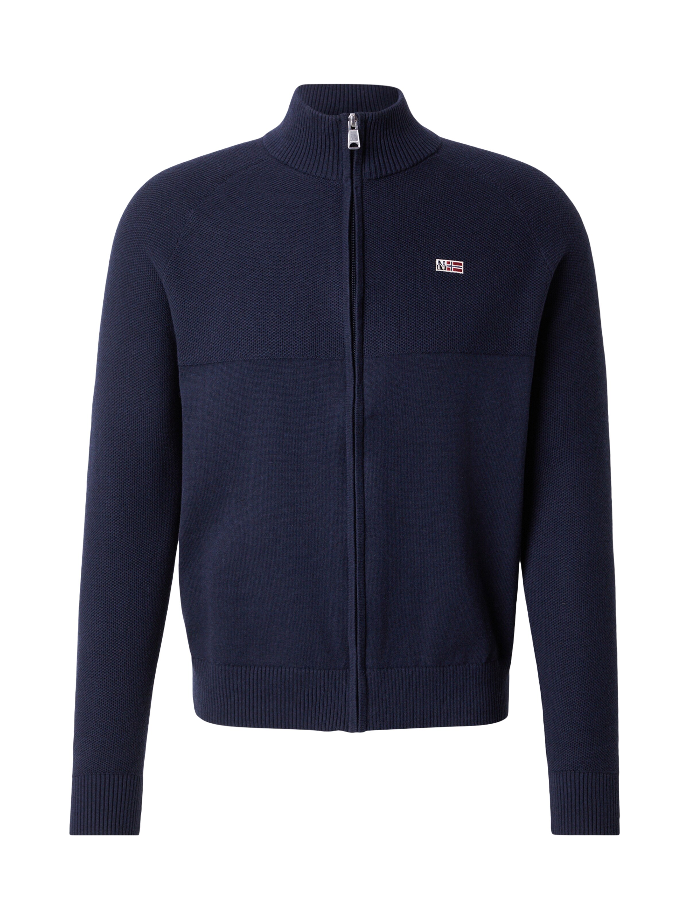 NAPAPIJRI Strickjacke 'DERAS' in Blau: Vorderseite