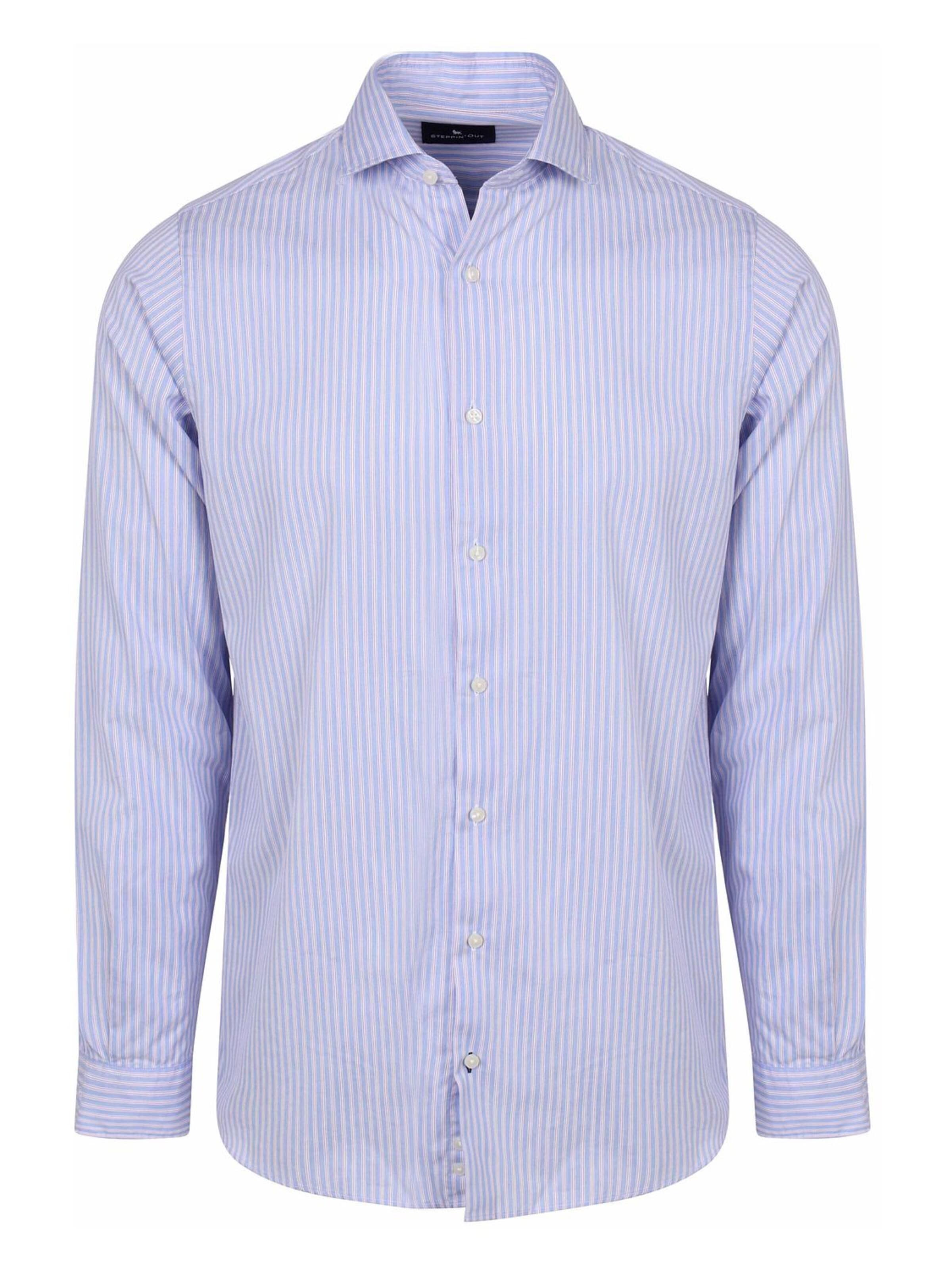 Steppin' out Regular fit Button Up Shirt in Blue: front