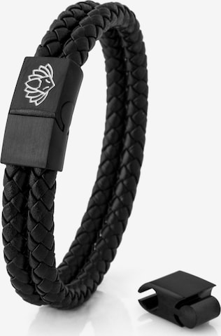 Akitsune Armband 'Simplicitas' in Schwarz: Vorderseite