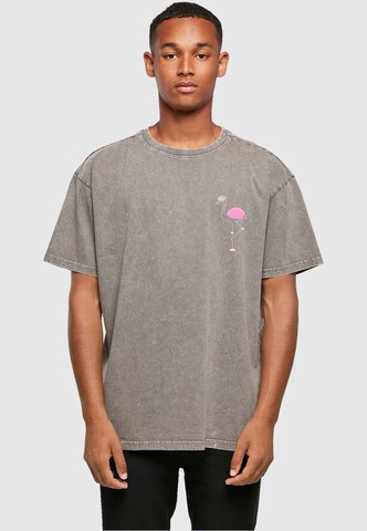 Merchcode T-Shirt ' Flamingo ' in Grau: predná strana