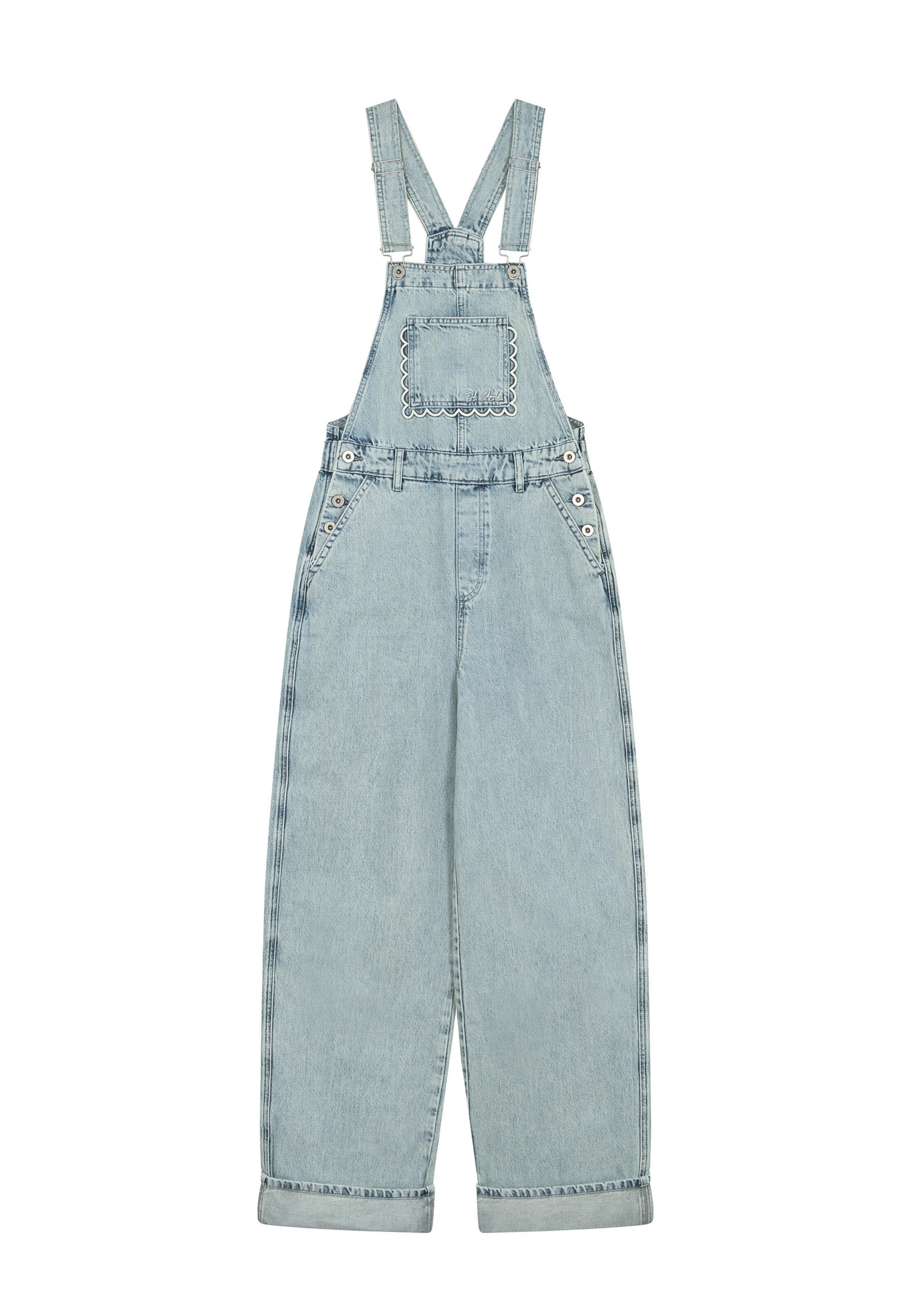 OH APRIL Loosefit Tuinbroek jeans 'Solei' in Blauw: voorkant