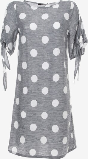 Madam-T Cocktailkleid in grau / weiß, Produktansicht