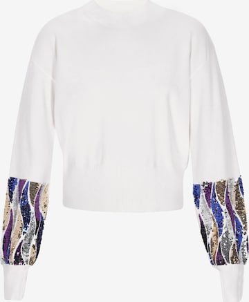 faina Sweatshirt in Wit: voorkant