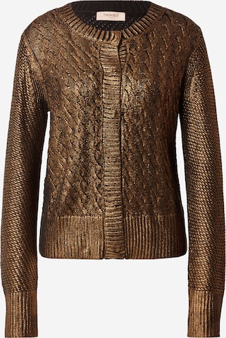 Cardigan 'GIACCA' Twinset en bronze : devant