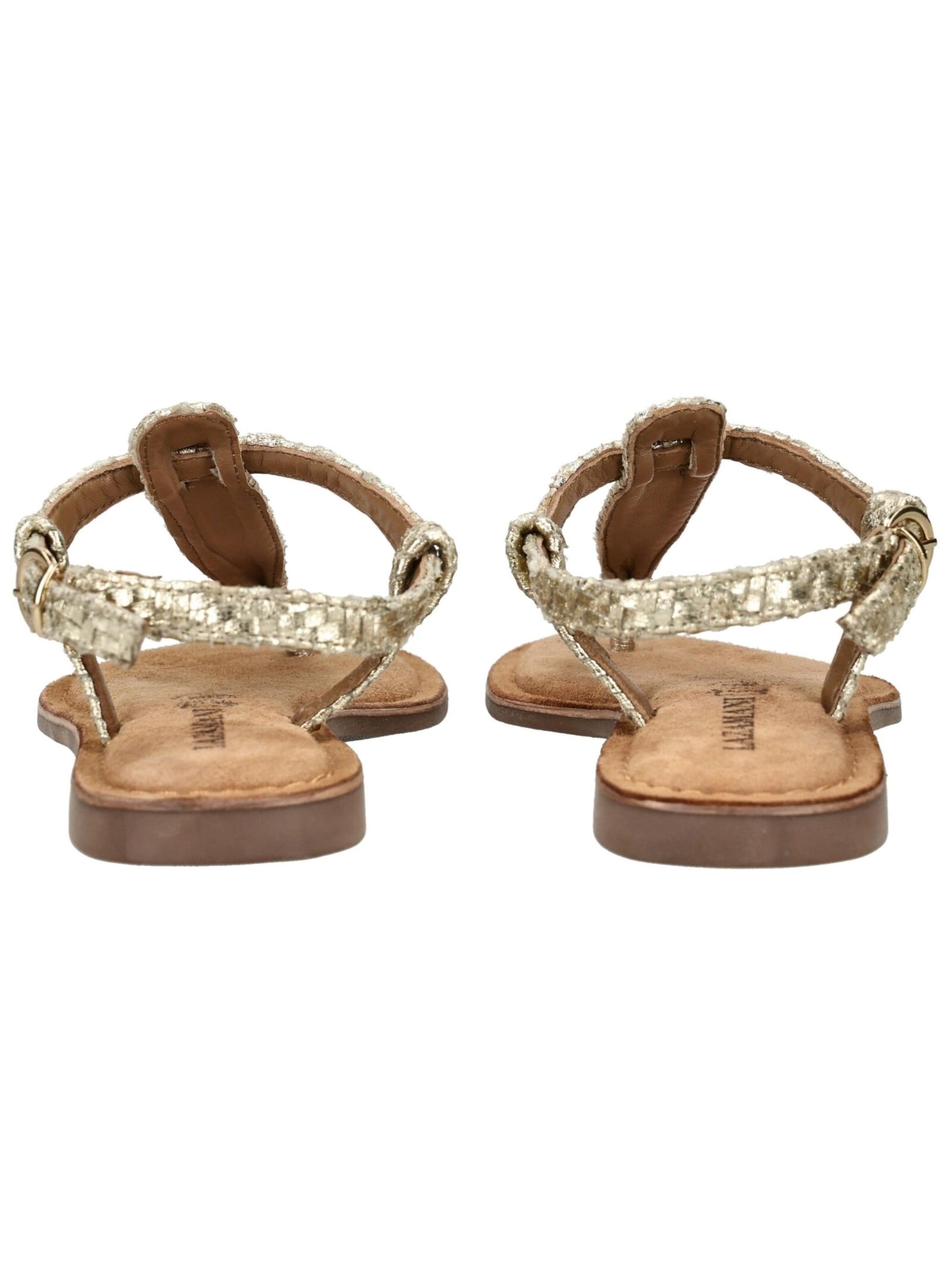 LAZAMANI T-bar sandals in Gold