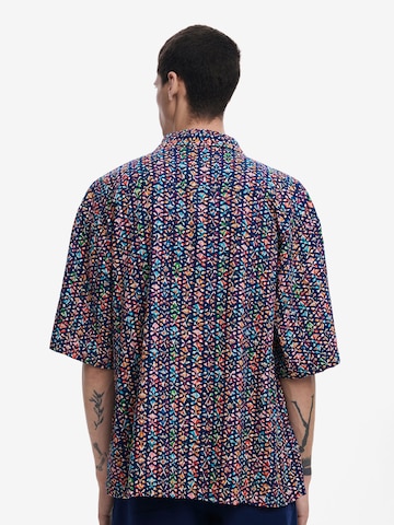 Desigual Comfort fit Button Up Shirt in Blue
