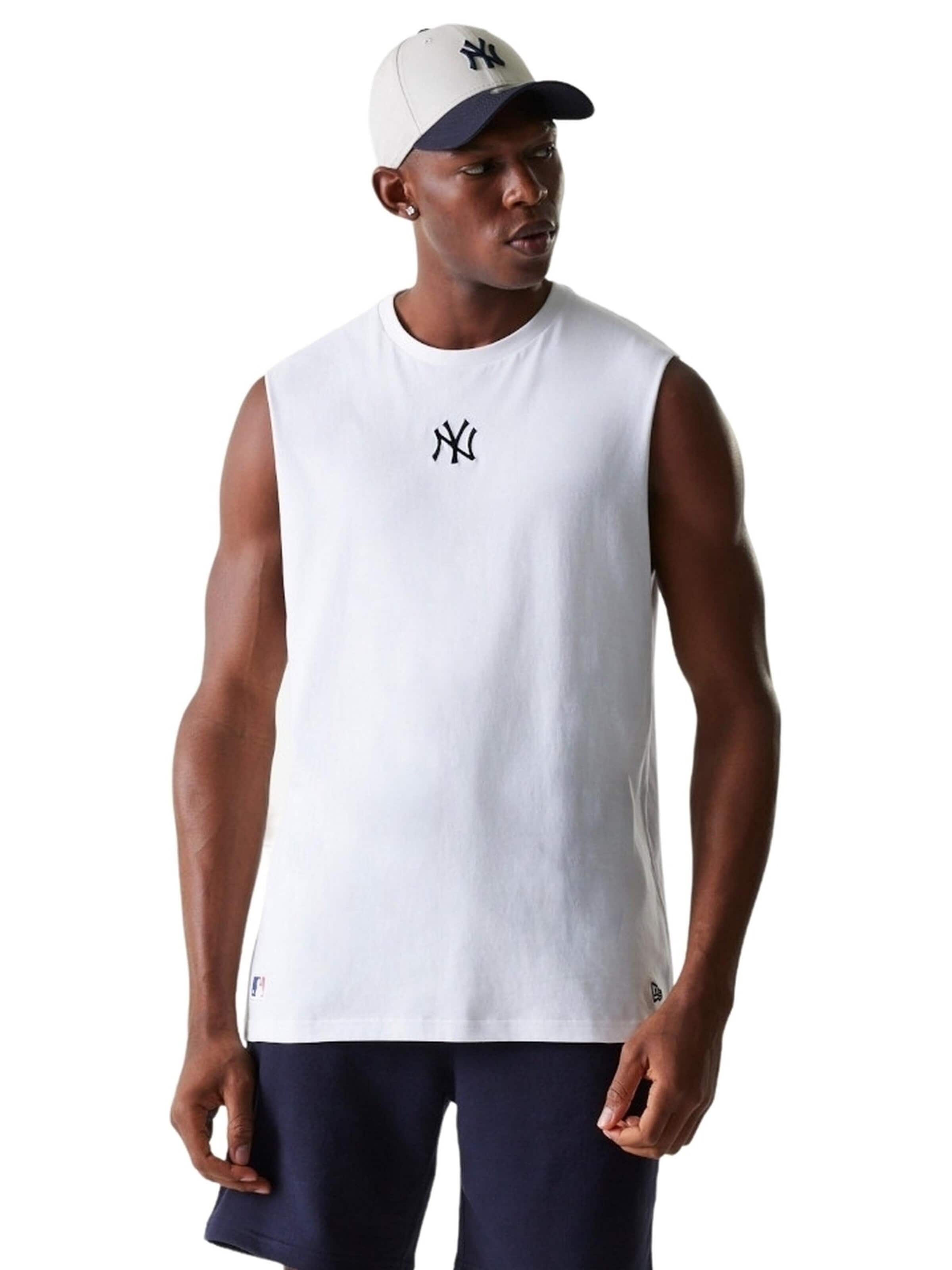 NEW ERA Shirt 'Camiseta new era blanca tirantes yankkes midi logo sleeveless tee' in White: front