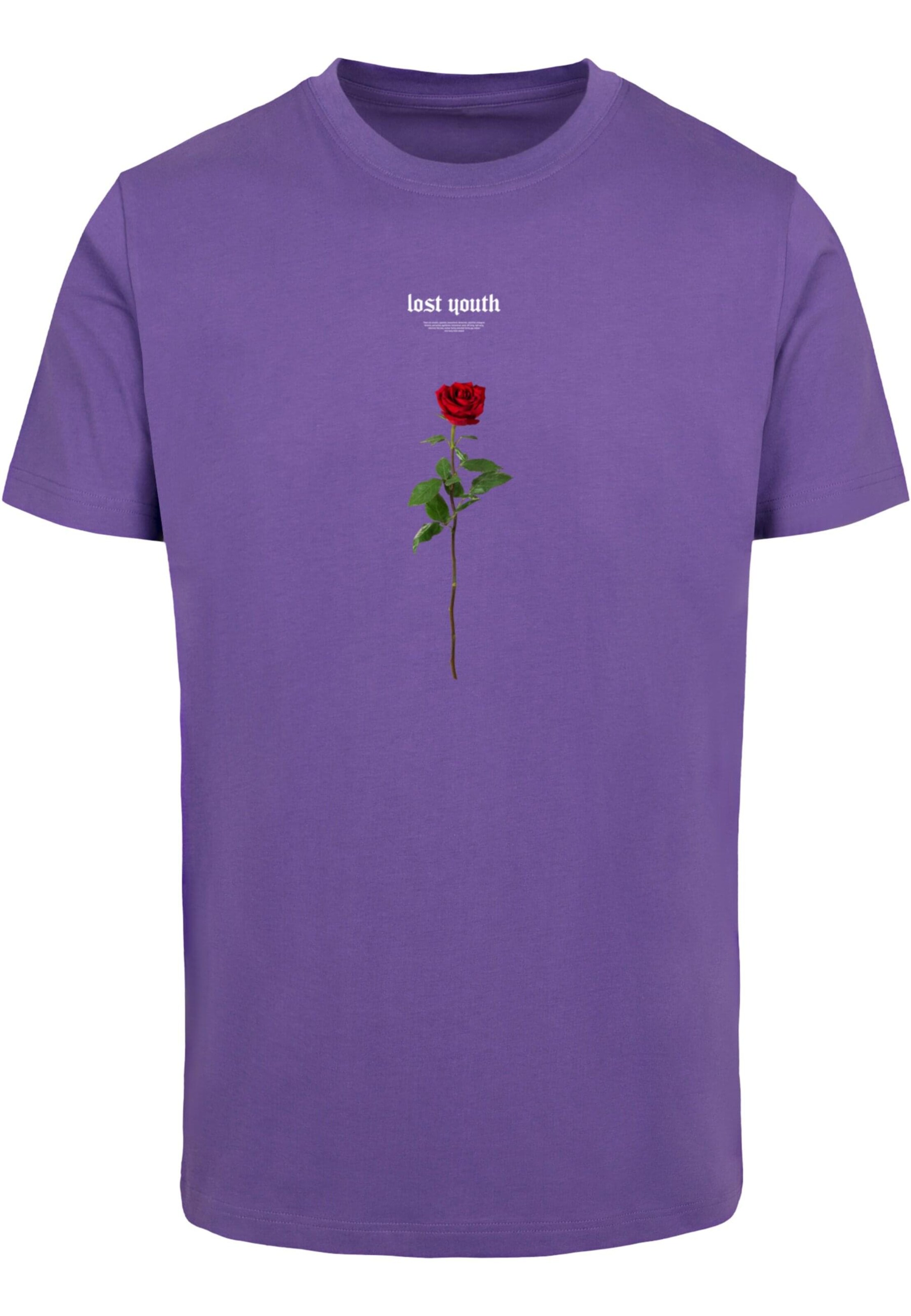 T-Shirt 'Lost Youth Rose' Mister Tee en violet : devant
