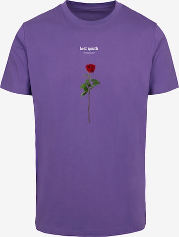 Mister Tee T-Shirt 'Lost Youth Rose' in Lila: Vorderseite