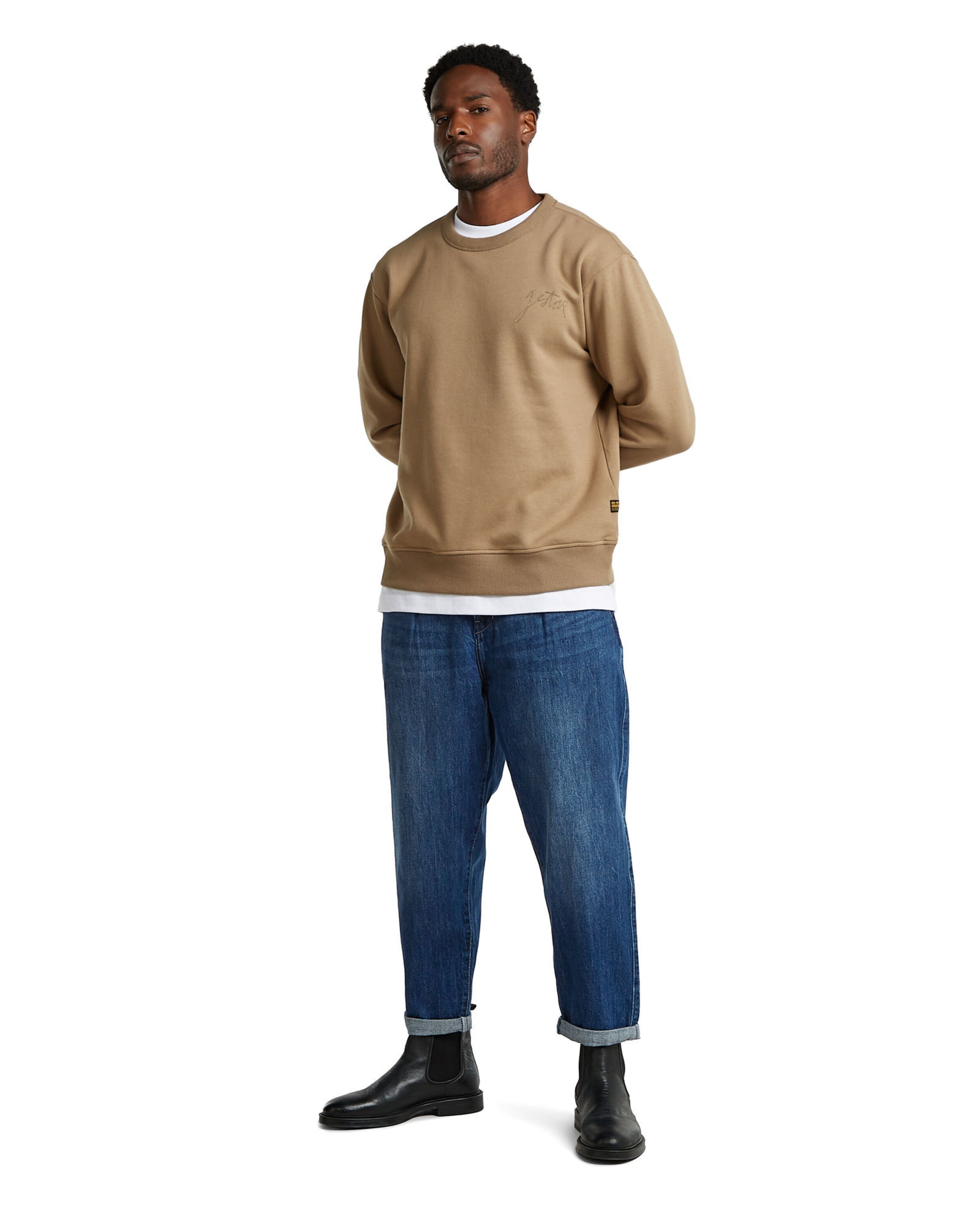 G-STAR Baggy Bandplooi jeans in Blauw