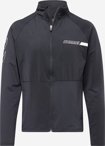 Hummel Sports sweat jacket in Black: front