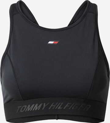 Tommy Hilfiger Sport Bralette Bra in Black: front