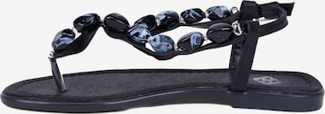 Desa Sandals 'DESA Damen-Sandalen mit Schnallendetail und Perlenbesatz' in Black: front