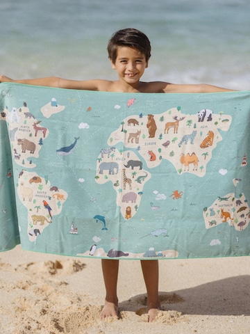 woodsandwaves Beach Towel 'Animal Map' in Mixed colors
