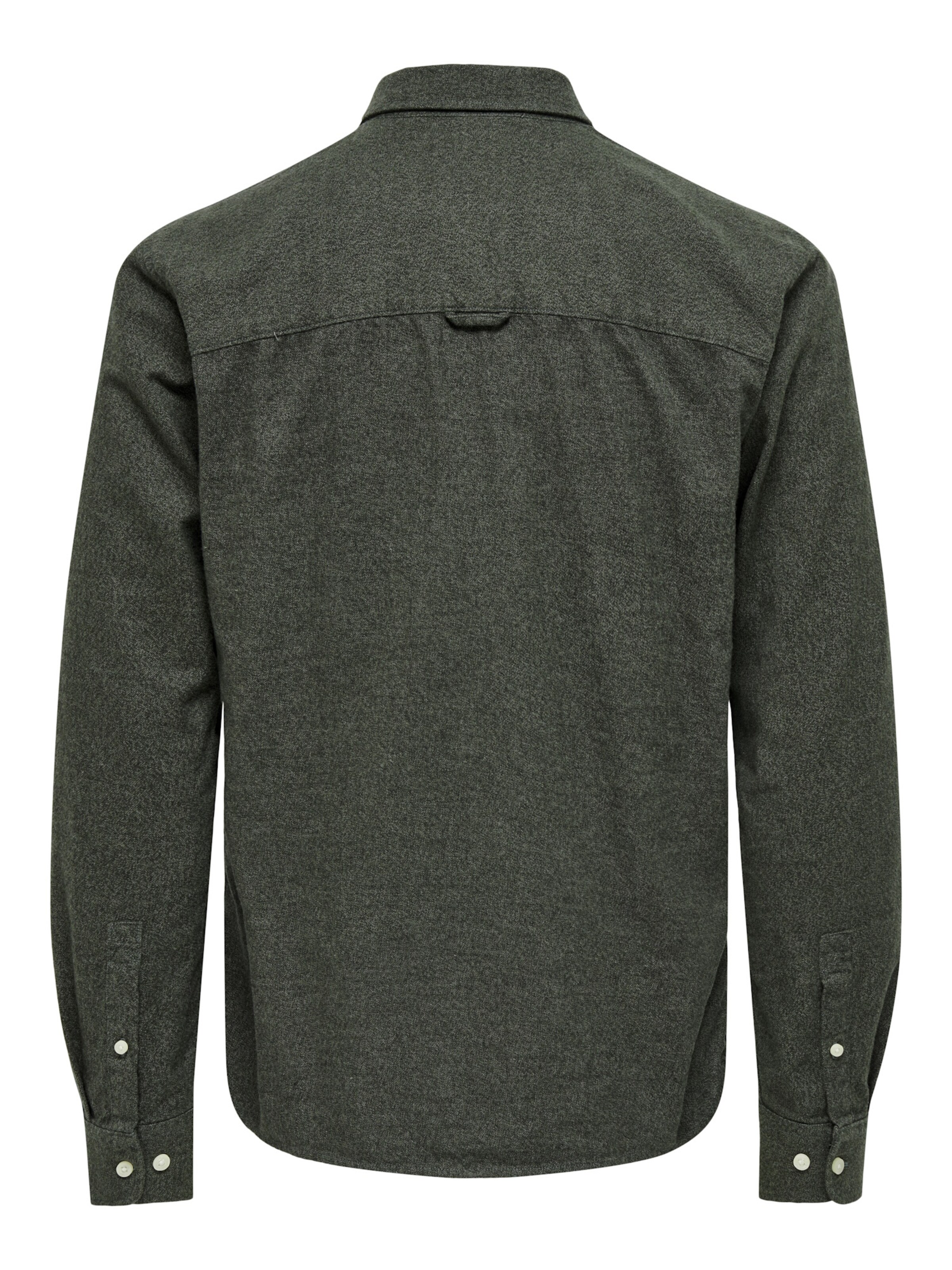 Only & Sons Slim fit Button Up Shirt 'Nikola' in Green