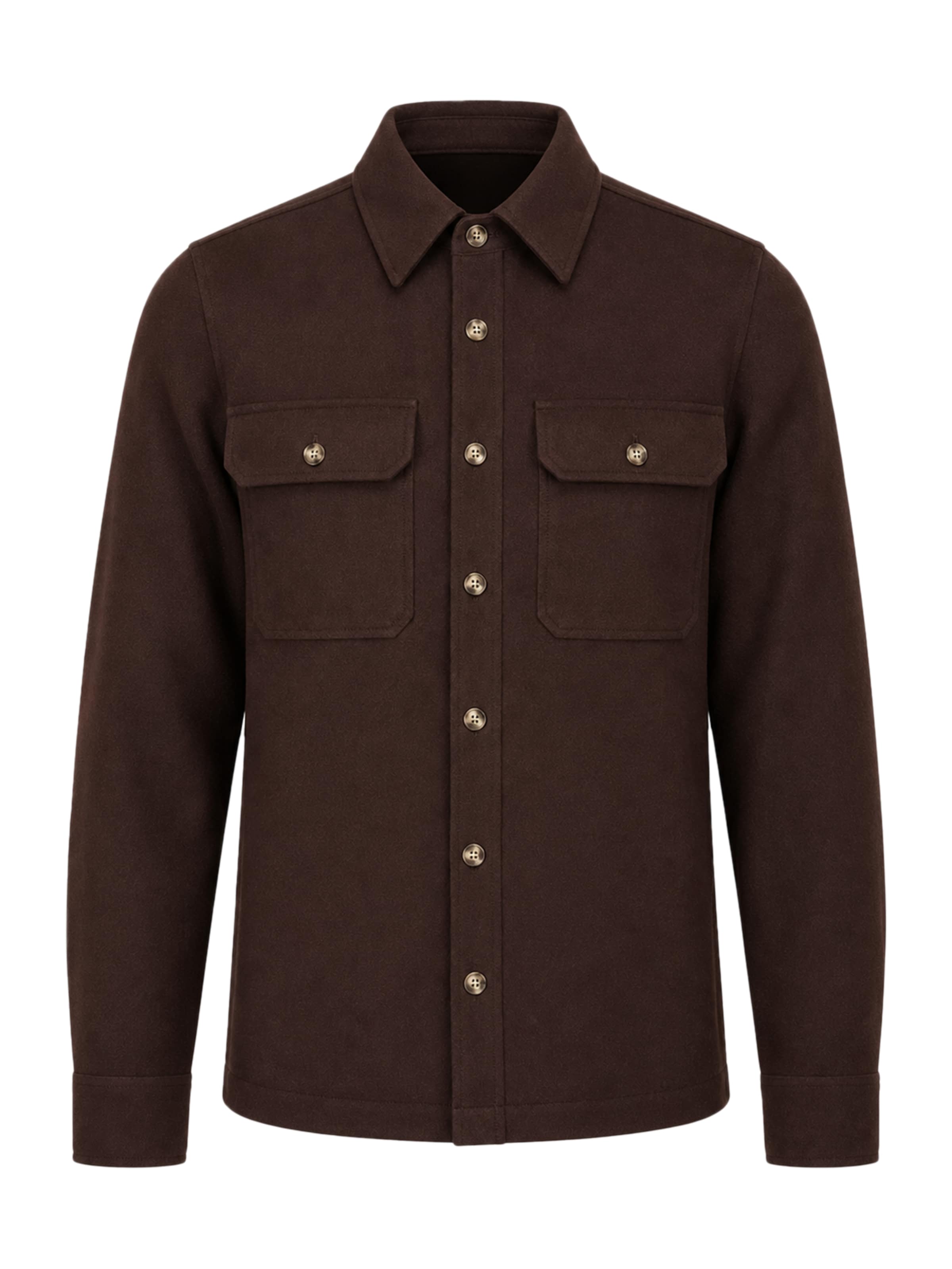 T-Shirt BRAVE SOUL en marron : devant