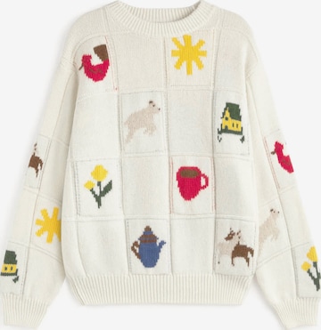 Thinking MU Pullover 'Candela' in Weiß: Vorderseite