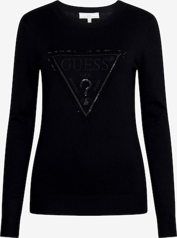 GUESSSweater majica 'ELOISE' - crna boja: prednji dio