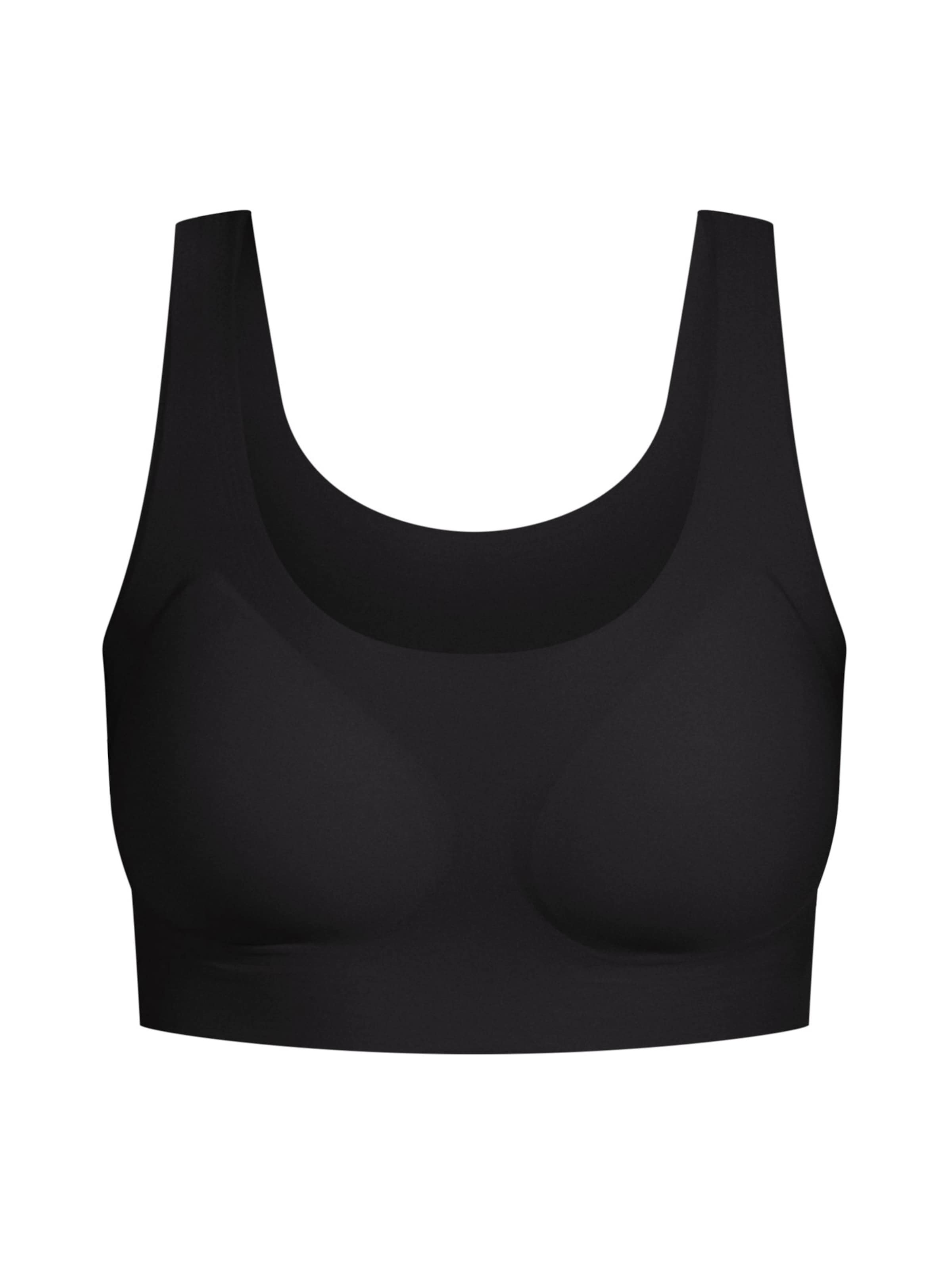Smilodox Bustier Plunge Bralette Nysa Seamless in Schwarz: Vorderseite