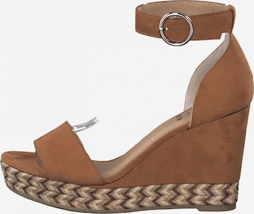 s.Oliver Sandalen met riem in Bruin