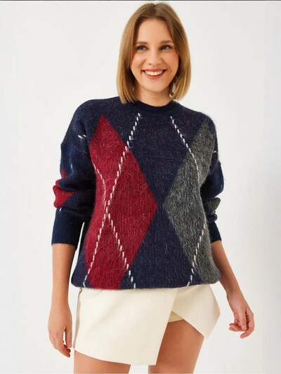 Bianco Lucci Pull-over 'Pullover' en S-M en bleu nuit, Vue avec produit