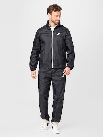 Nike Sportswear Jogginganzug in Schwarz: predná strana