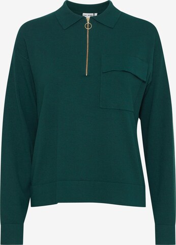 PULZ Jeans Sweater in Green: front