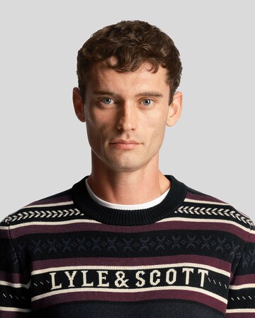 Lyle & Scott Neulepaita 'Glen Fair Isle' värissä musta